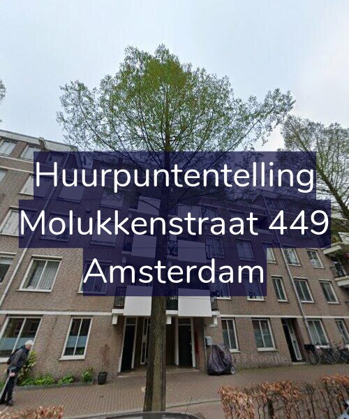 Foto gevel Huurpuntentelling voor Molukkenstraat 449, Amsterdam