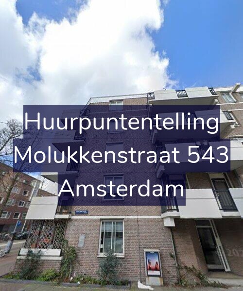 Foto gevel Huurpuntentelling voor Molukkenstraat 543, Amsterdam