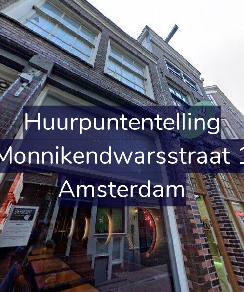Foto gevel Huurpuntentelling voor Monnikendwarsstraat 1, Amsterdam