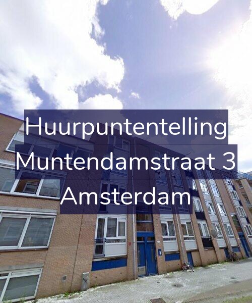Foto gevel Huurpuntentelling voor Muntendamstraat 3, Amsterdam