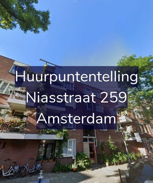 Foto gevel Huurpuntentelling voor Niasstraat 259, Amsterdam