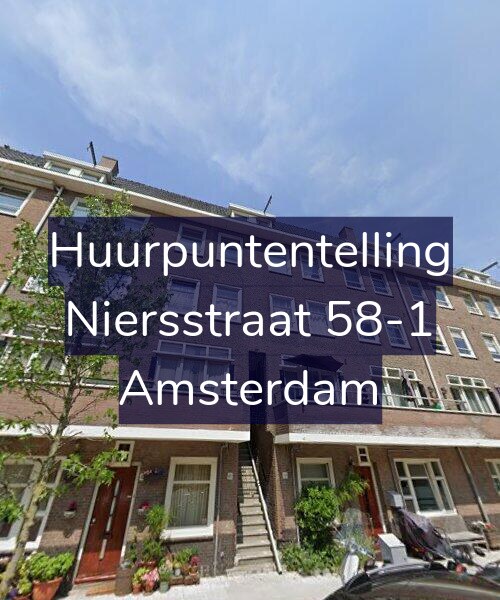 Foto gevel Huurpuntentelling voor Niersstraat 58-1, Amsterdam