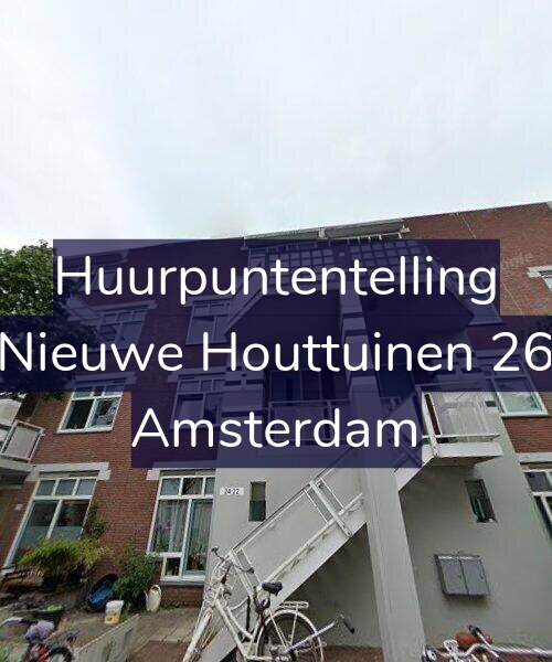 Foto gevel Huurpuntentelling voor Nieuwe Houttuinen 26, Amsterdam