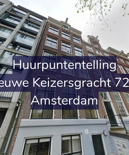 Foto gevel Huurpuntentelling voor Nieuwe Keizersgracht 72-C, Amsterdam