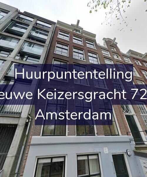 Foto gevel Huurpuntentelling voor Nieuwe Keizersgracht 72-B, Amsterdam