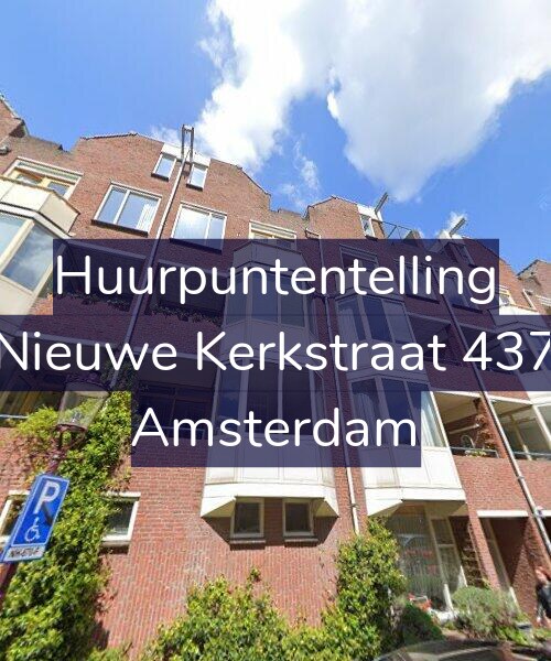 Foto gevel Huurpuntentelling voor Nieuwe Kerkstraat 437, Amsterdam