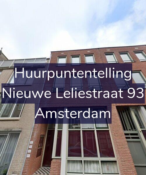 Foto gevel Huurpuntentelling voor Nieuwe Leliestraat 93, Amsterdam