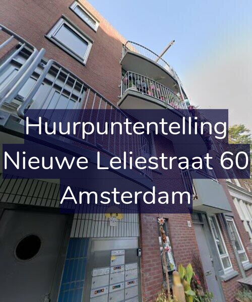 Foto gevel Huurpuntentelling voor Nieuwe Leliestraat 60, Amsterdam