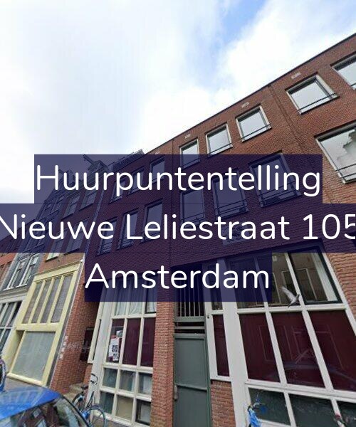 Foto gevel Huurpuntentelling voor Nieuwe Leliestraat 105, Amsterdam