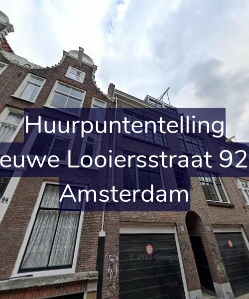 Foto gevel Huurpuntentelling voor Nieuwe Looiersstraat 92-1, Amsterdam