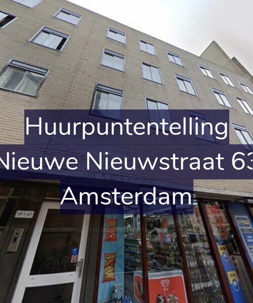 Foto gevel Huurpuntentelling voor Nieuwe Nieuwstraat 63, Amsterdam