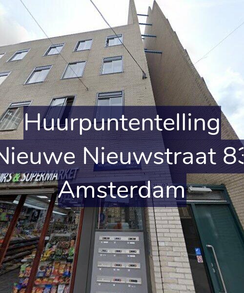 Foto gevel Huurpuntentelling voor Nieuwe Nieuwstraat 83, Amsterdam