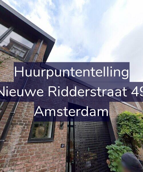 Foto gevel Huurpuntentelling voor Nieuwe Ridderstraat 49, Amsterdam