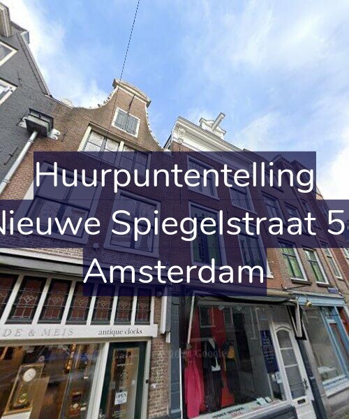 Foto gevel Huurpuntentelling voor Nieuwe Spiegelstraat 58, Amsterdam