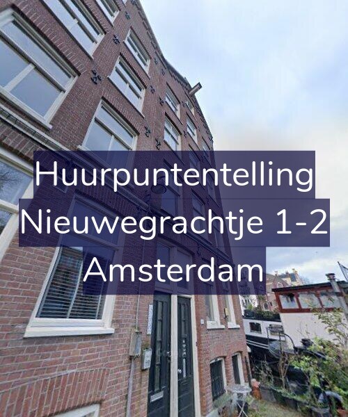 Foto gevel Huurpuntentelling voor Nieuwegrachtje 1-2, Amsterdam