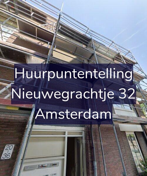Foto gevel Huurpuntentelling voor Nieuwegrachtje 32, Amsterdam