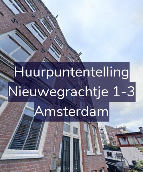 Foto gevel Huurpuntentelling voor Nieuwegrachtje 1-3, Amsterdam