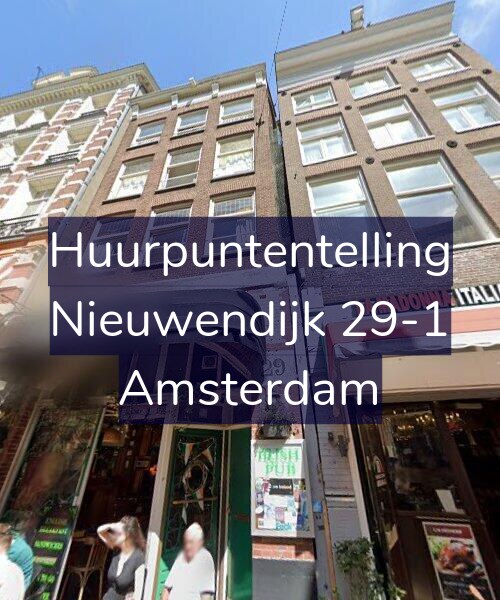 Foto gevel Huurpuntentelling voor Nieuwendijk 29-1, Amsterdam
