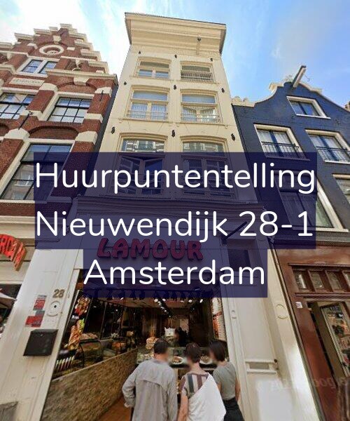Foto gevel Huurpuntentelling voor Nieuwendijk 28-1, Amsterdam