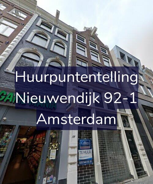 Foto gevel Huurpuntentelling voor Nieuwendijk 92-1, Amsterdam