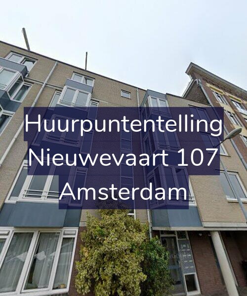 Foto gevel Huurpuntentelling voor Nieuwevaart 107, Amsterdam