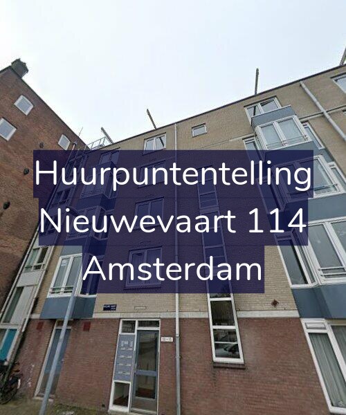 Foto gevel Huurpuntentelling voor Nieuwevaart 114, Amsterdam