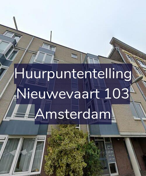 Foto gevel Huurpuntentelling voor Nieuwevaart 103, Amsterdam