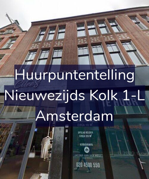 Foto gevel Huurpuntentelling voor Nieuwezijds Kolk 1-L, Amsterdam