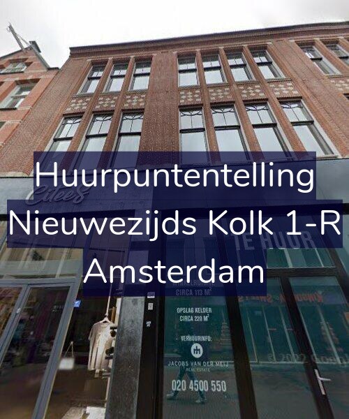Foto gevel Huurpuntentelling voor Nieuwezijds Kolk 1-R, Amsterdam