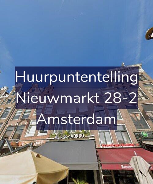 Foto gevel Huurpuntentelling voor Nieuwmarkt 28-2, Amsterdam