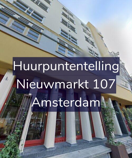 Foto gevel Huurpuntentelling voor Nieuwmarkt 107, Amsterdam