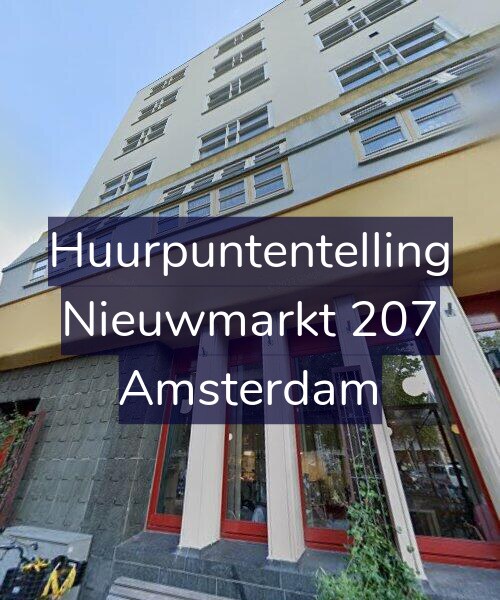 Foto gevel Huurpuntentelling voor Nieuwmarkt 207, Amsterdam