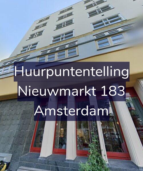 Foto gevel Huurpuntentelling voor Nieuwmarkt 183, Amsterdam