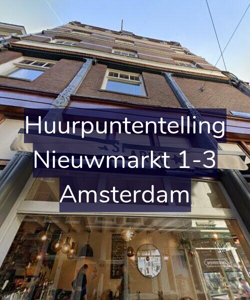 Foto gevel Huurpuntentelling voor Nieuwmarkt 1-3, Amsterdam