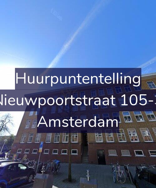 Foto gevel Huurpuntentelling voor Nieuwpoortstraat 105-3, Amsterdam