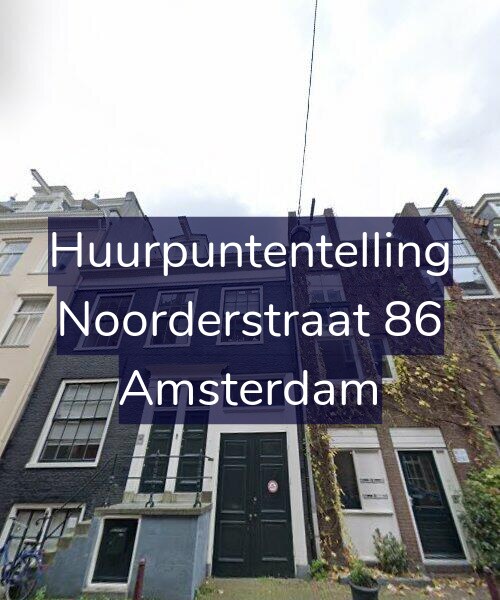 Foto gevel Huurpuntentelling voor Noorderstraat 86, Amsterdam