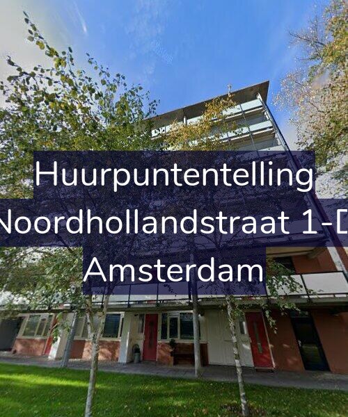 Foto gevel Huurpuntentelling voor Noordhollandstraat 1-D, Amsterdam