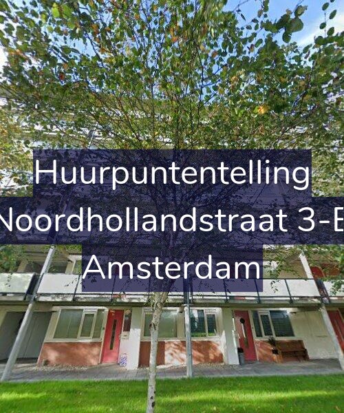 Foto gevel Huurpuntentelling voor Noordhollandstraat 3-B, Amsterdam