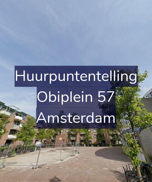 Foto gevel Huurpuntentelling voor Obiplein 57, Amsterdam