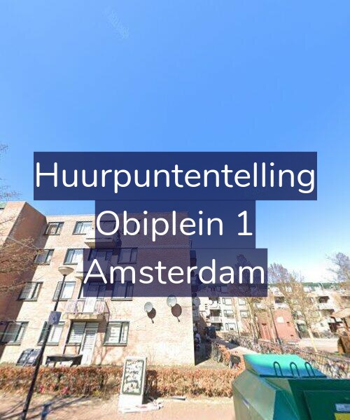Foto gevel Huurpuntentelling voor Obiplein 1, Amsterdam