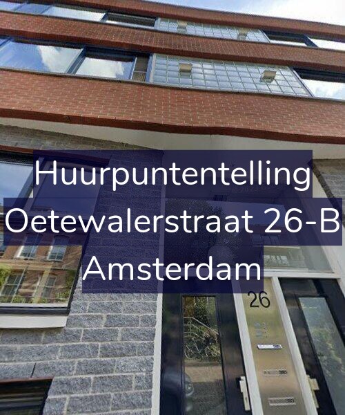 Foto gevel Huurpuntentelling voor Oetewalerstraat 26-B, Amsterdam