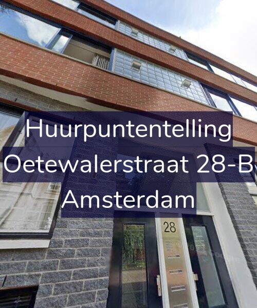 Foto gevel Huurpuntentelling voor Oetewalerstraat 28-B, Amsterdam