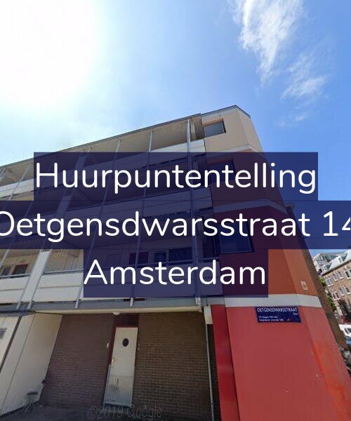 Foto gevel Huurpuntentelling voor Oetgensdwarsstraat 14, Amsterdam