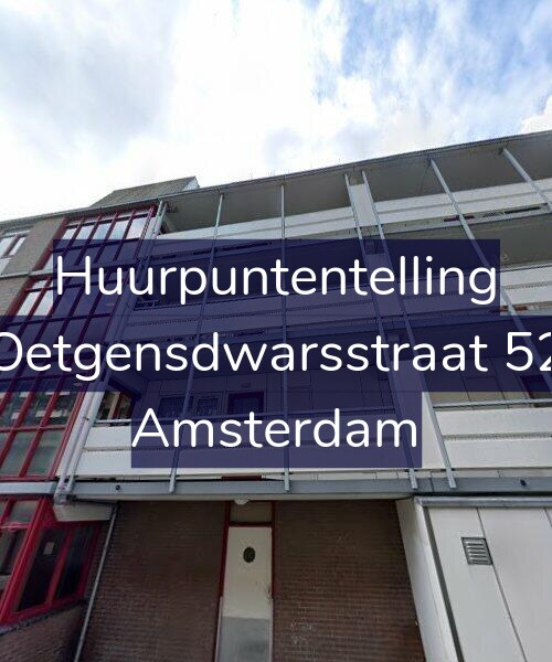 Foto gevel Huurpuntentelling voor Oetgensdwarsstraat 52, Amsterdam