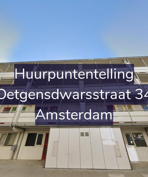 Foto gevel Huurpuntentelling voor Oetgensdwarsstraat 34, Amsterdam
