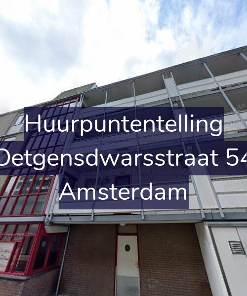 Foto gevel Huurpuntentelling voor Oetgensdwarsstraat 54, Amsterdam