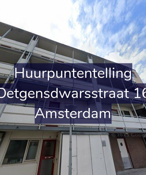 Foto gevel Huurpuntentelling voor Oetgensdwarsstraat 16, Amsterdam