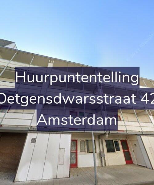 Foto gevel Huurpuntentelling voor Oetgensdwarsstraat 42, Amsterdam