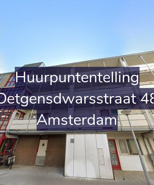 Foto gevel Huurpuntentelling voor Oetgensdwarsstraat 48, Amsterdam