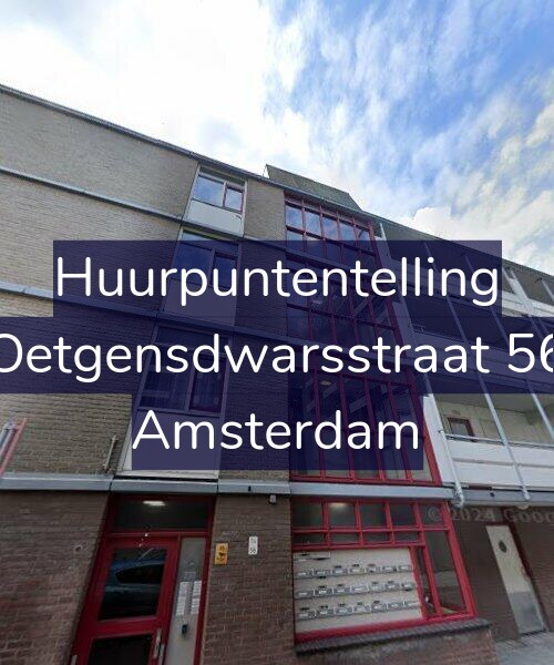 Foto gevel Huurpuntentelling voor Oetgensdwarsstraat 56, Amsterdam